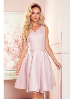 Robe de soirée patineuse rose tendre femme