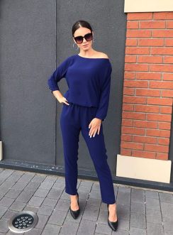 combinaison pantalon femme habillée bleu marine