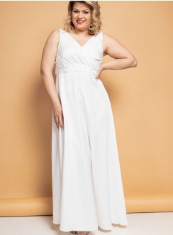 Robe cérémonie longue satin pour femme