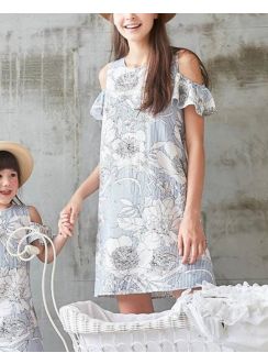 Robe légère femme pour mariage printemps / été noir et blanche