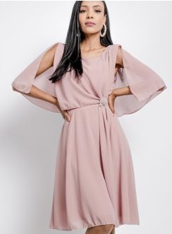 Robe de soirée courte femme cape