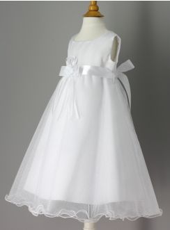 robe de baptême longue paillette blanche pour bébé