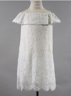 robe mariage enfant dentelle épaule nue blanche