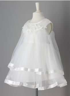 Robe de Cérémonie petite fille Charlotte Ivoire - Ecru 2 ans