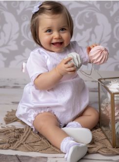 Barboteuse baptême bébé fille
