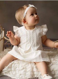 Robe cérémonie bébé fille crochet Manon