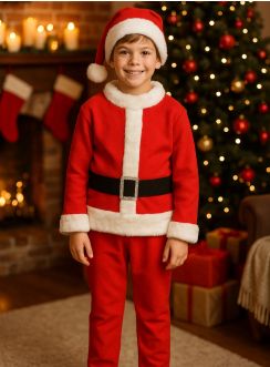 Tenue père Noël enfant + bonnet