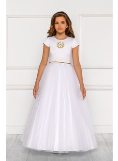 Robe communion ou baptême fille collection Luxe modèle Monique