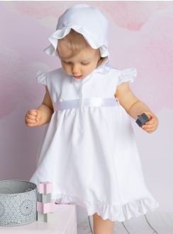 robe baptême avec culotte et charlotte