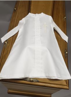 Robe tunique deuil bébé Broderie Croix large