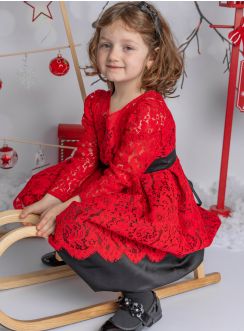 Robe Noël  dentelle Fille