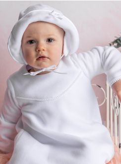 robe baptême polaire et bonnet