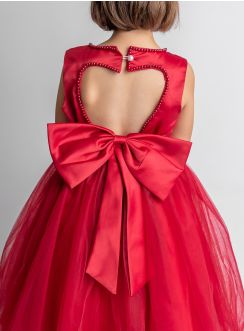 Robe cérémonie fille dos coeur Pia pas chère