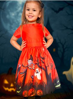 Robe halloween citrouille - Robe habillée enfant chic