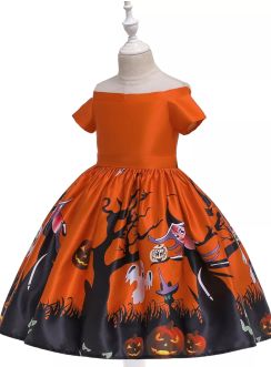 Robe halloween citrouille - Robe habillée enfant chic