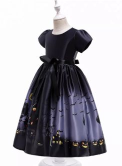 Tenue halloween fille robe chic Maison Hantée