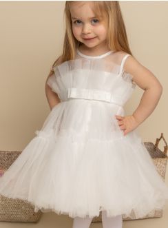 Robe de princesse fille pour mariage couleur ivoire écru