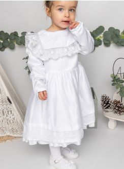 robe de baptême satinée et dentelle année 80