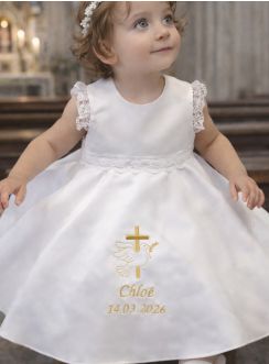 robe de baptême personnalisable avec broderie