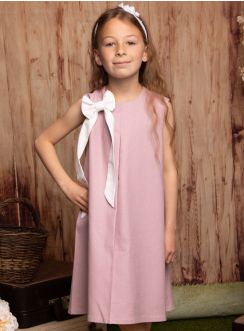 Tenue de cérémonie fille en lin + noeud Collection Noam