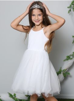 robe tutu pour fête ou cérémonie enfant et pas chère blanche