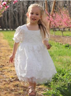 Robe cérémonie champêtre petite fille Kendy