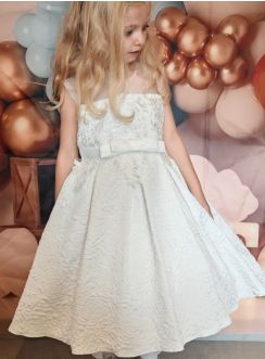 Robe de cérémonie fille broderie et fleurs
