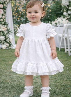 robe bébé blanche coton de gaze