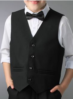 Gilet garçon noir pour mariage ou soirée