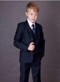 Costume garçon mariage bleu marine complet et pas cher