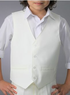 Gilet costume enfant ivoire pour cérémonie communion baptême mariage
