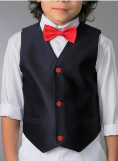 Gilet de costume satin enfant + noeud papillon