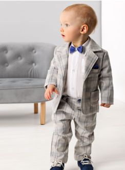 Tenue cérémonie bébé garçon Evan 4 pièces