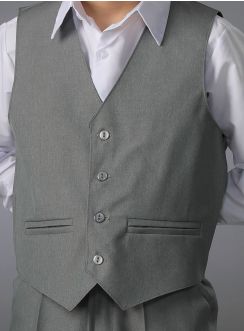 Gilet mariage garçon couleur gris souris