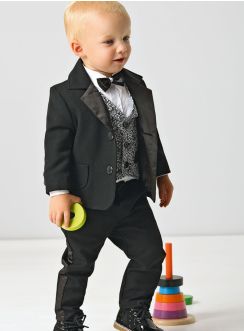 Costume smoking bébé noir et blanc - gamme luxe