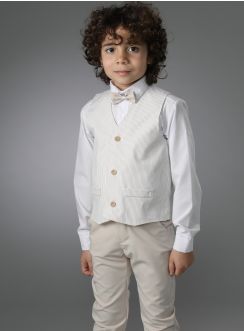 Costume mariage pour garçon beige ou bleu