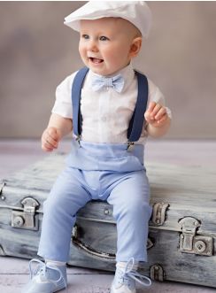 Tenue bébé garçon mariage baptême cérémonie bleu