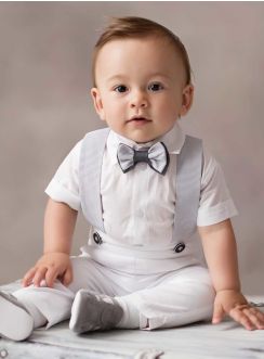 Costume blanc bébé garçon pour mariage ou baptême