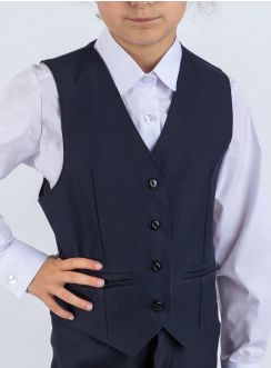 Bustier gilet bleu marine pour fille