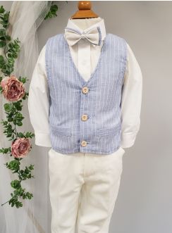 costume mariage enfant bleu tendre pour printemps été