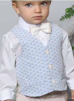nœud papillon + gilet assorti garçon pour cérémonie mariage