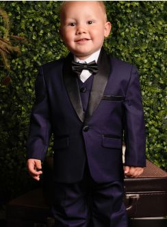 Costume bébé mariage - bleu marine