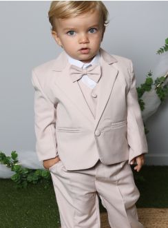 Costume bébé beige cérémonie mariage ou baptême pas cher