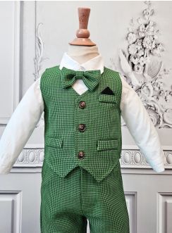 Tenue de cérémonie petit garçon verte