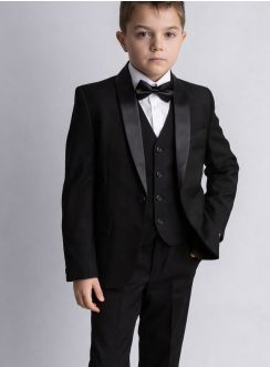 Smoking costume complet noir 5 pièces Thibault