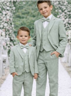 Costume enfant vert sauge – Cérémonie & mariage