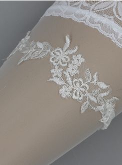 Jarretière mariage dentelle ivoire ivoire - ecru