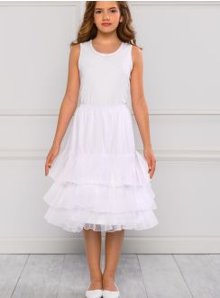 Jupon court froufrou cérémonie fille