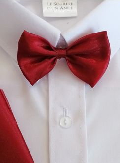 Noeud papillon bébé enfant mariage en organza fabriqué en France