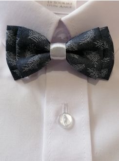 Noeud papillon enfant bleu et blanc,
